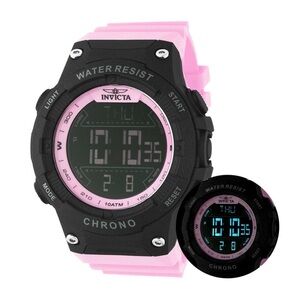 Invicta Racing Burnout Digital Watch – Black & Pink | NEW